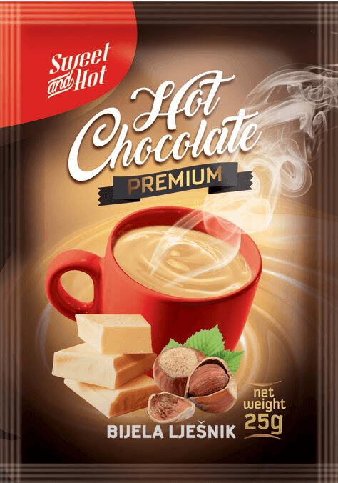 Enigma - Sweet & Hot Topla cokolada PREMIUM "Sweet & Hot" 25 g Lješnik 40/1, Crna