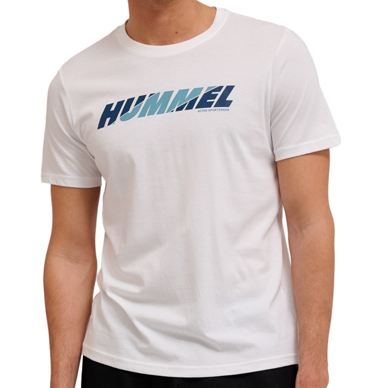 HUMMEL Muška majica s grafičkim i bold logom, bijela