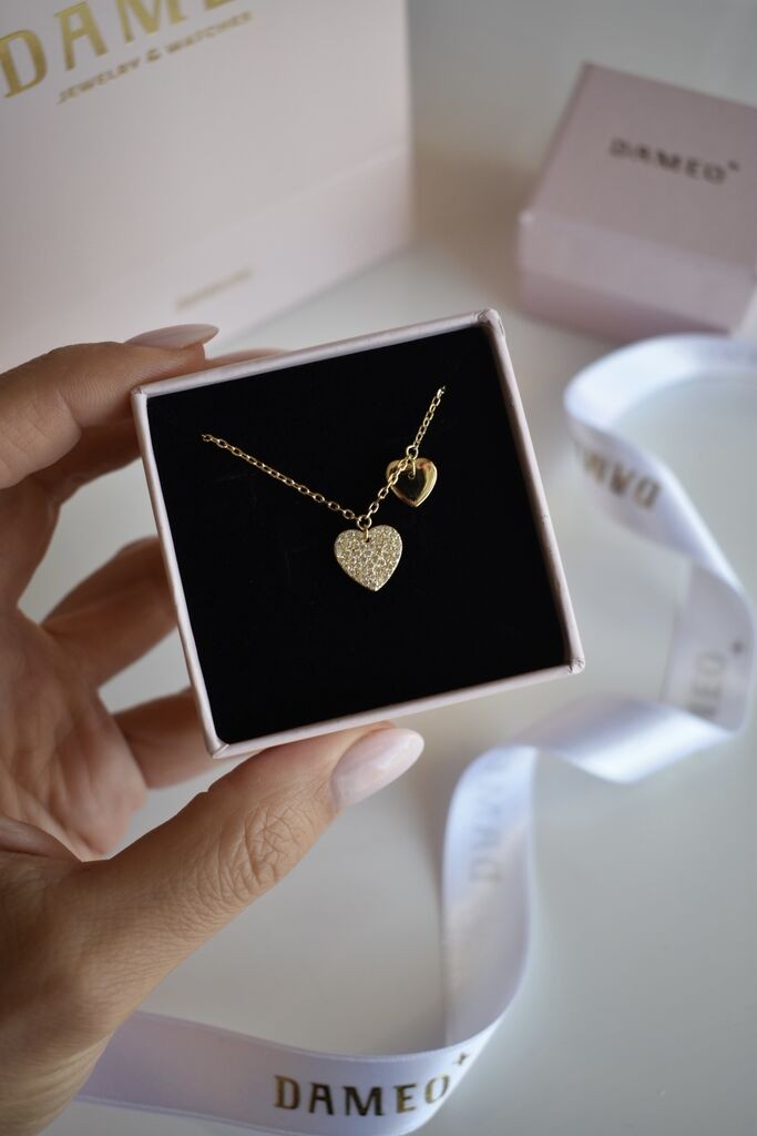 Dameo Ogrlica Hearts in Harmony - srebro 925 sa pozlatom
