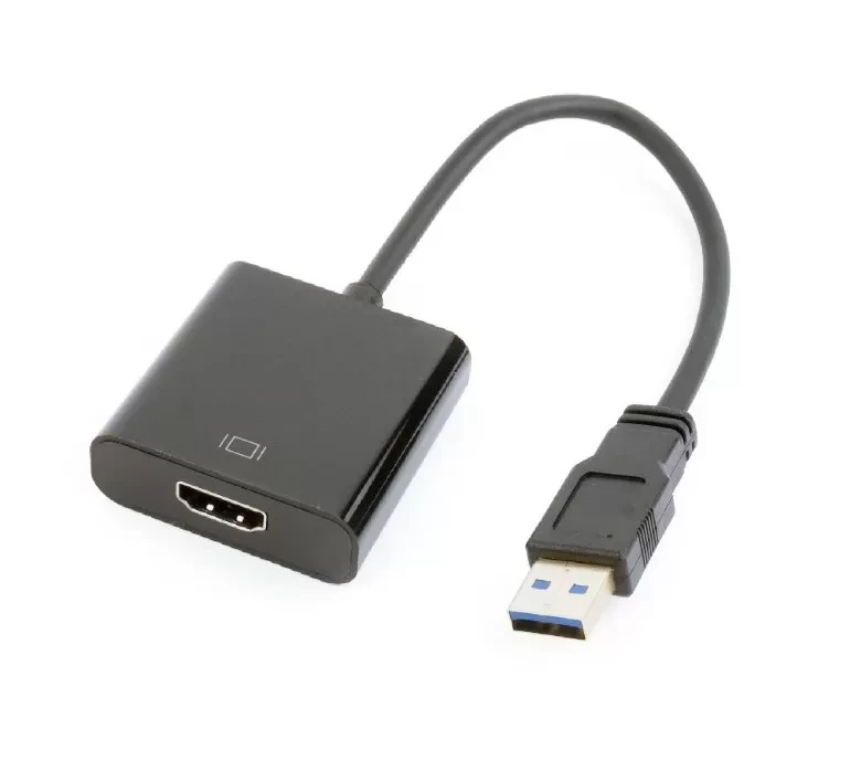 CableXpert USB to HDMI display adapter, Crna