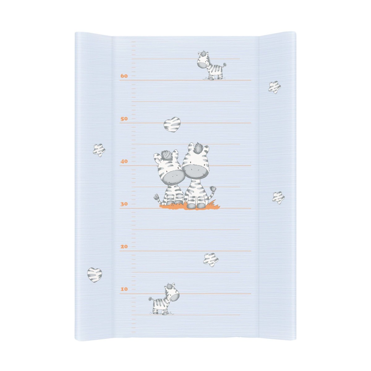 CEBA BABY tvrda prostirka za previjanje Zebra, 50x80cm, plava