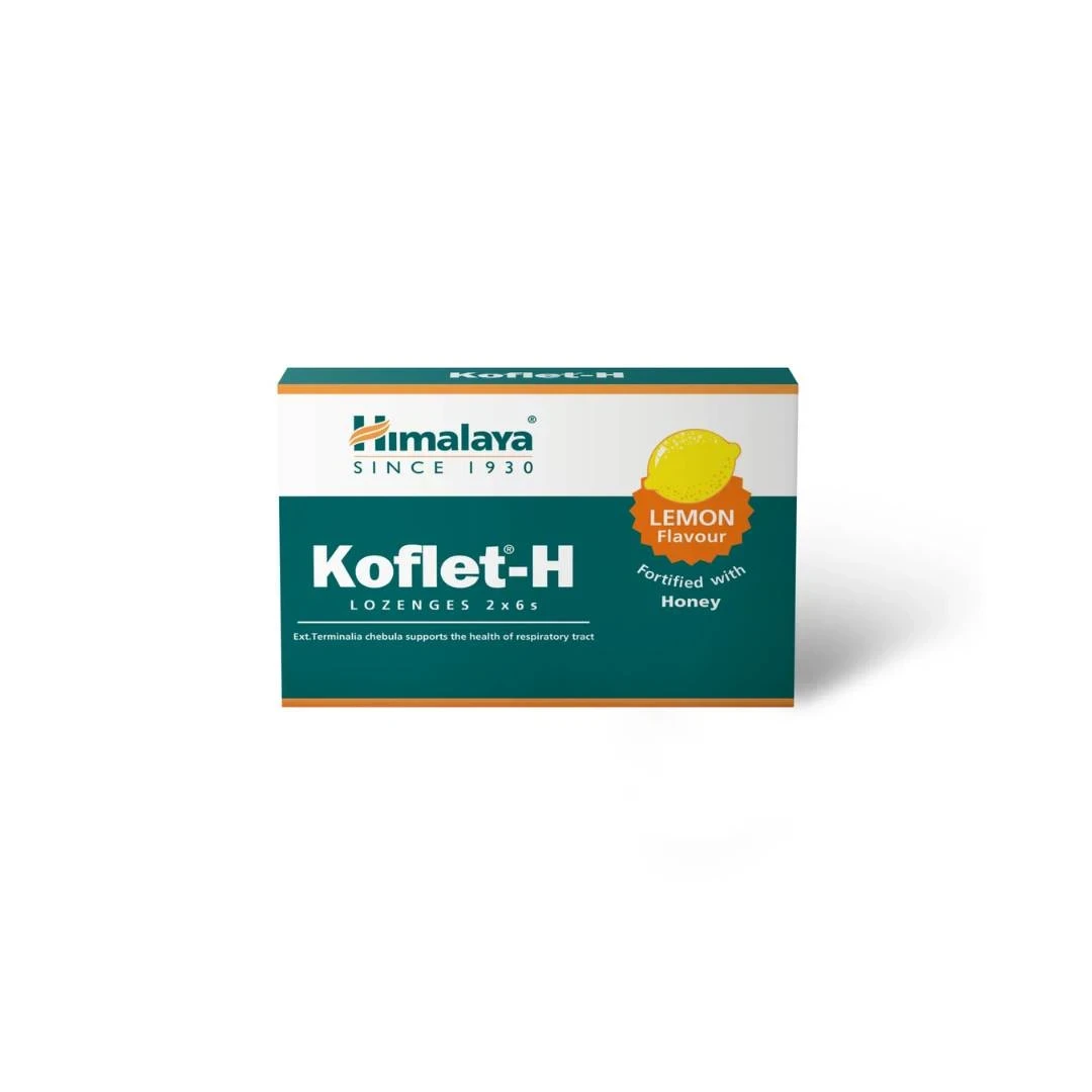 HIMALAYA Koflet H pastile s okusom limuna, 12 pastila