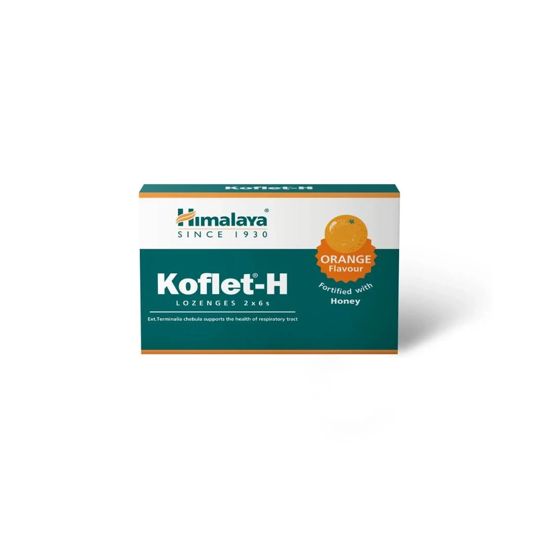 HIMALAYA Koflet H pastile s okusom narandže, 12 pastila