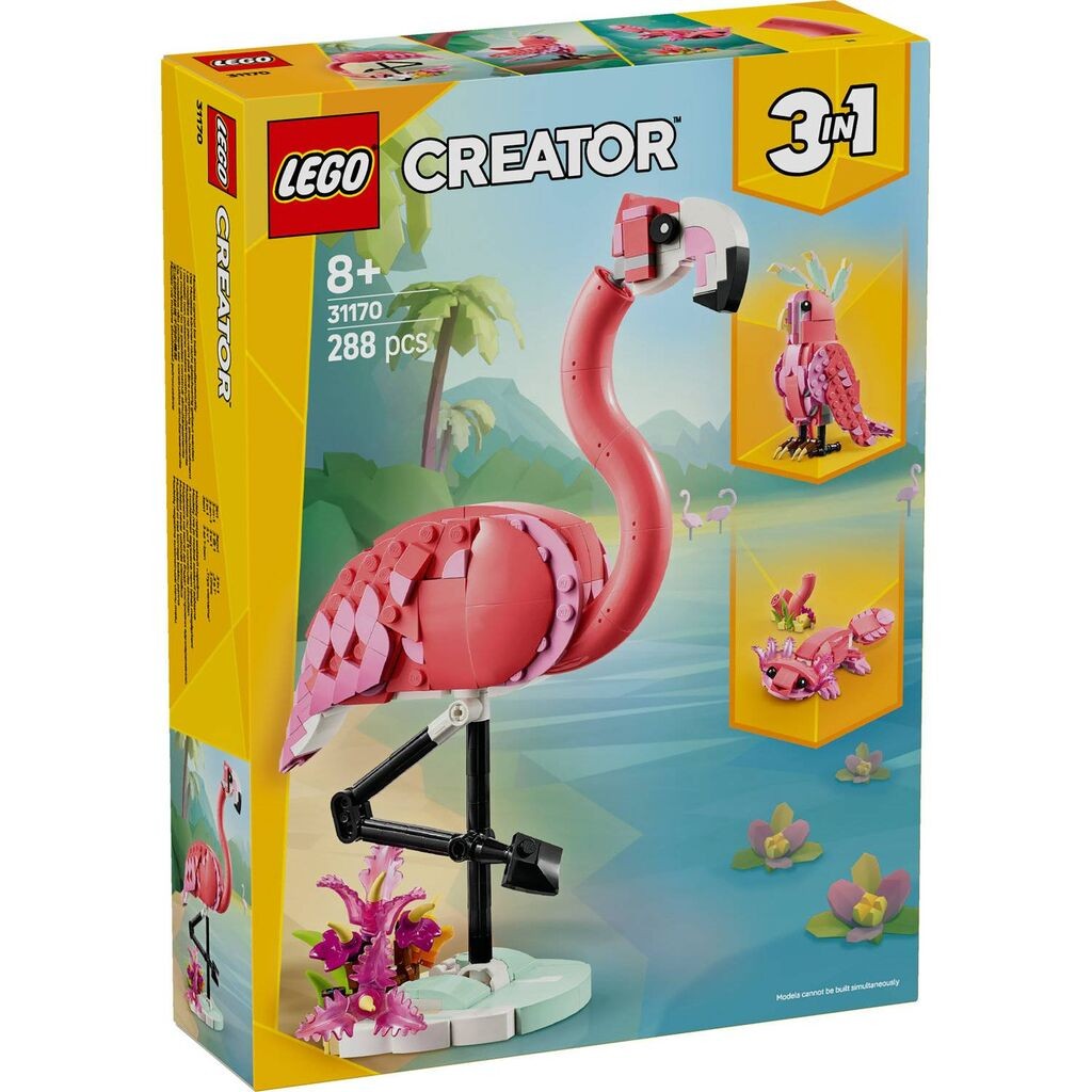 Igračka Lego kocke Creator 3-in-1 Wild Animals: Pink Flamingo