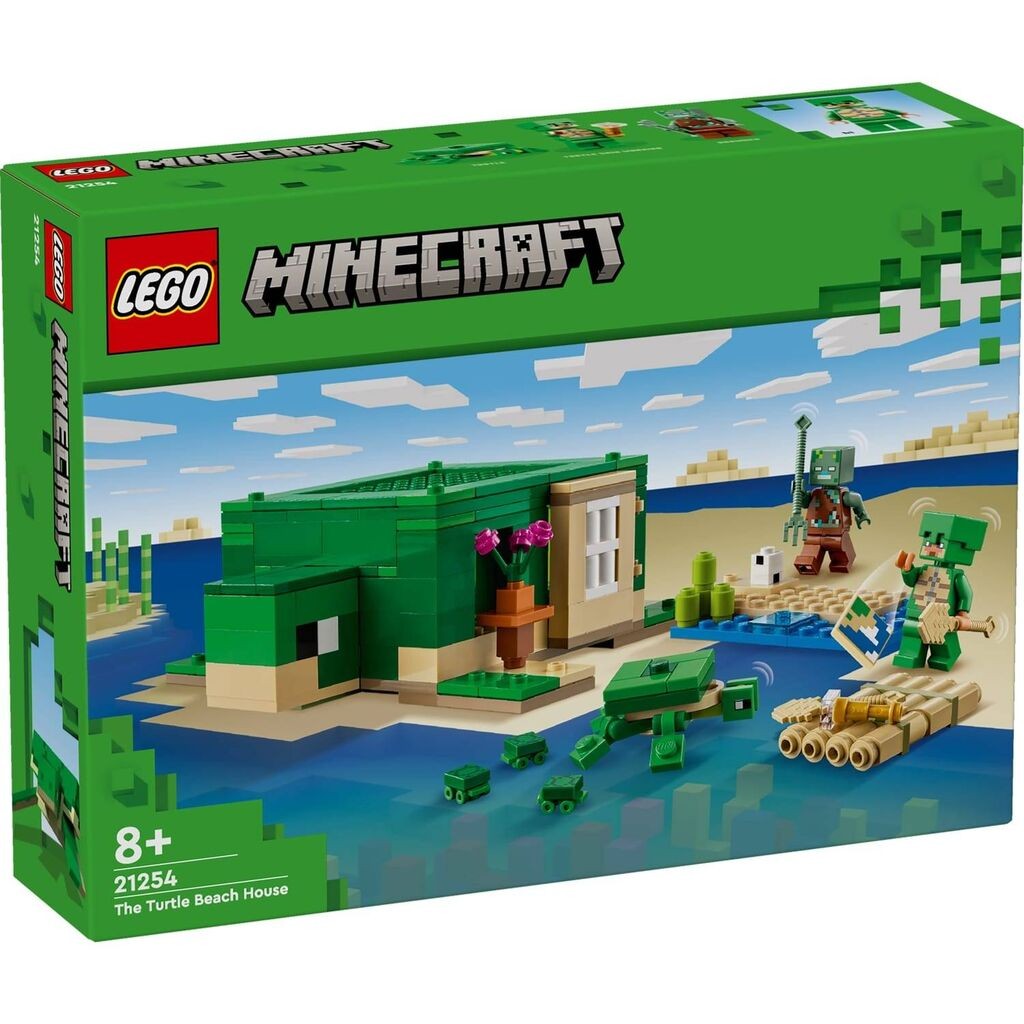 Lego Igračka kocke Minecraft The Turtle Beach House 8g+,Zelena