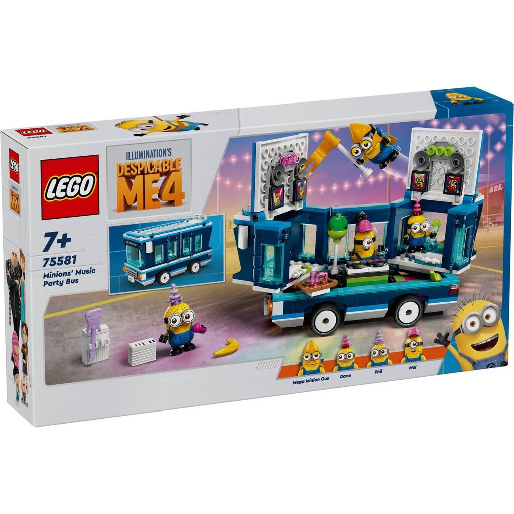 LEGO Igračka Lego kocke Despicable Me 4 Minions' Music Party Bus 7g+