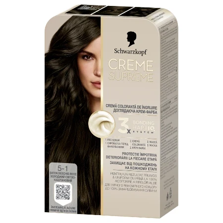 Schwarzkopf farba za kosu Creme Supreme, 5-1 hladno smeđa