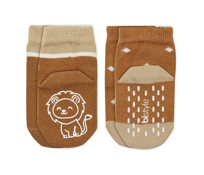 BiStyle Čarapice za bebe BiStyle neklizajuće 2/1 ,oker-06-12