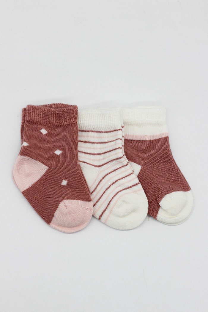 BiStyle Čarapice za bebe BiStyle 3/1,roze,00-03