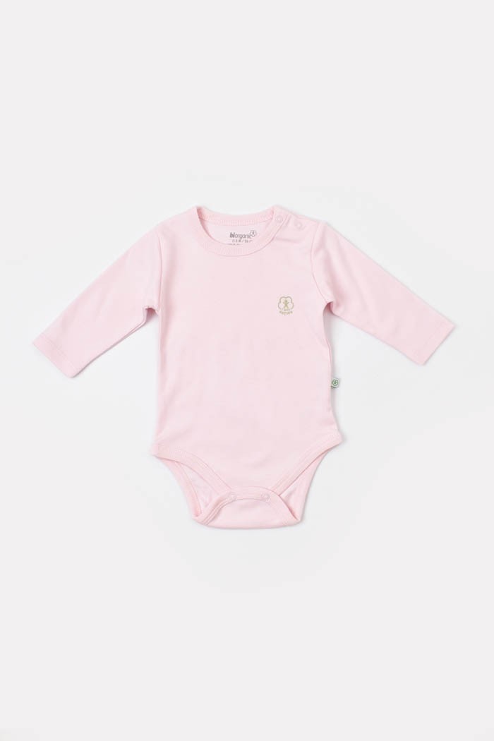 BiOrganic Bodi za bebe BiOrganic dugih rukava priroda rozi 86 cm