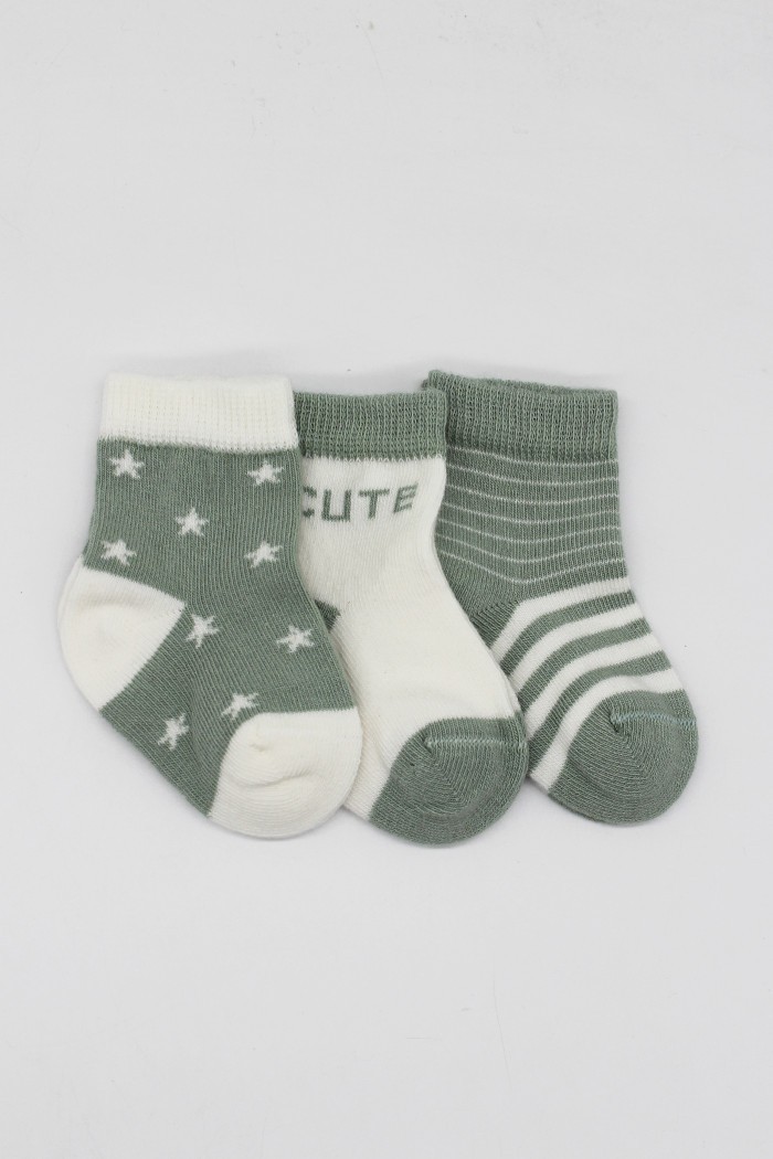 BiStyle Čarapice za bebe BiStyle 3/1,zelene,00-03