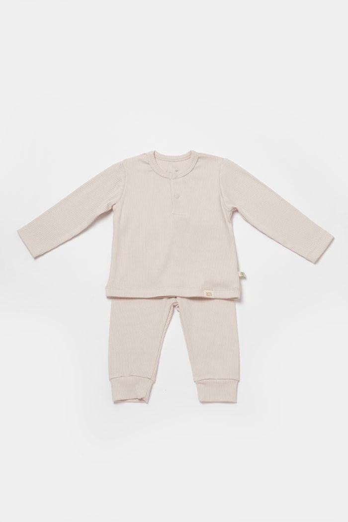 BiOrganic Bebi set BiOrganic 2/1 pantalone sa majicom, bež, 92cm