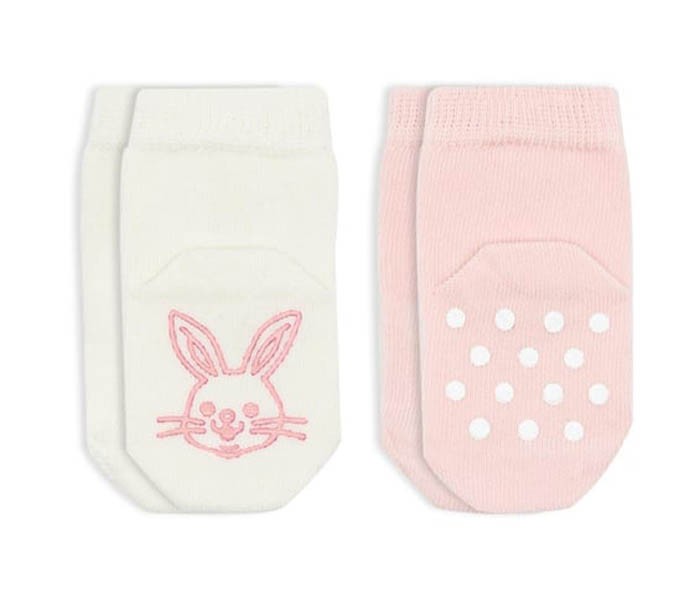 BiStyle Čarapice za bebe BiStyle neklizajuće 2/1 ,roze-bež-24-36