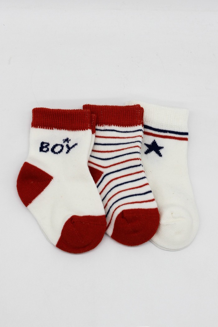 BiStyle Čarapice za bebe BiStyle 3/1,crvene,00-03