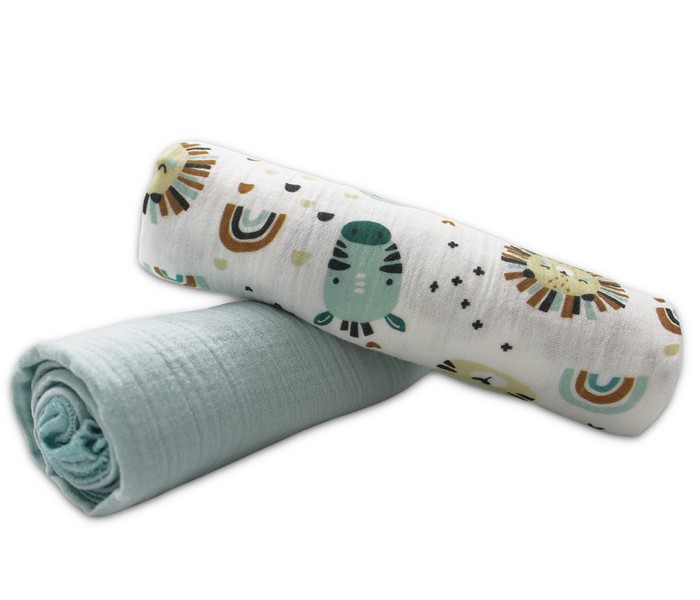 Kidzz tetra pelene od muslina mint 80x80cm.2/1