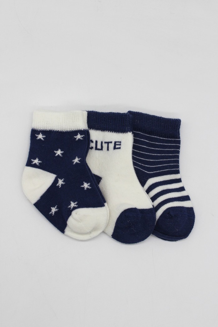 BiStyle Čarapice za bebe BiStyle 3/1, plave,00-03