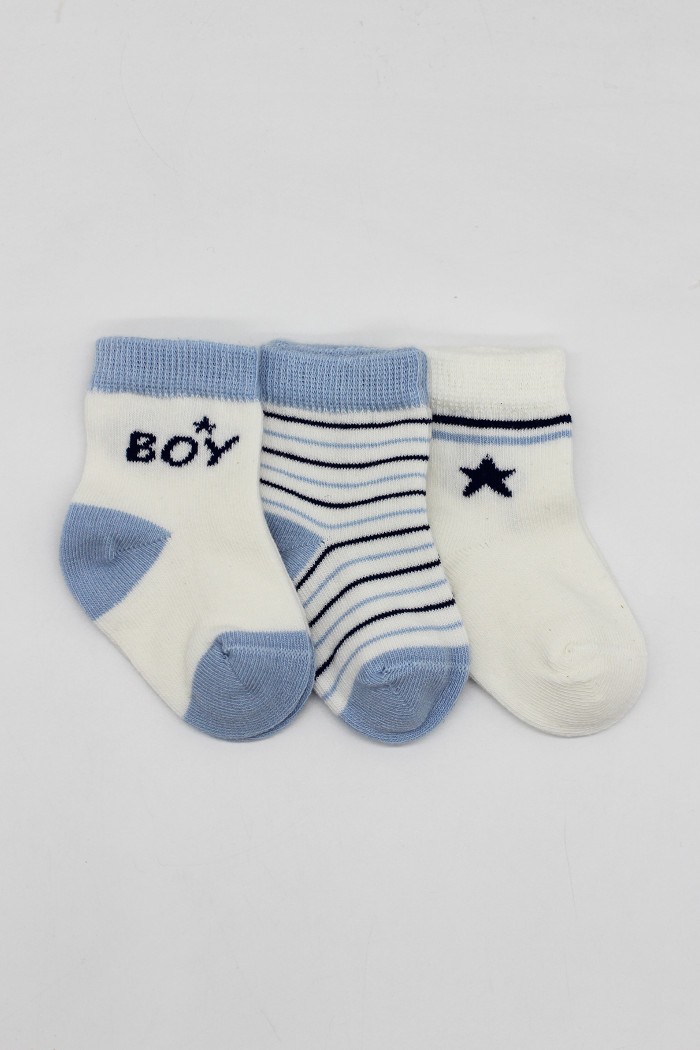 BiStyle Čarapice za bebe BiStyle 3/1,plave,00-03