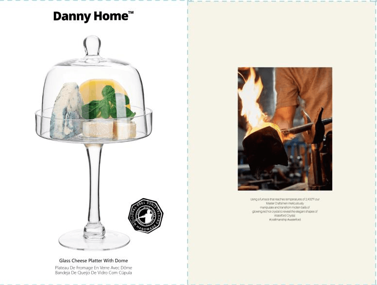 Stakleni tanjir sa poklopcem:18,7*21,5 *18,9cm poklopac:17,2*15,8cm CB-44