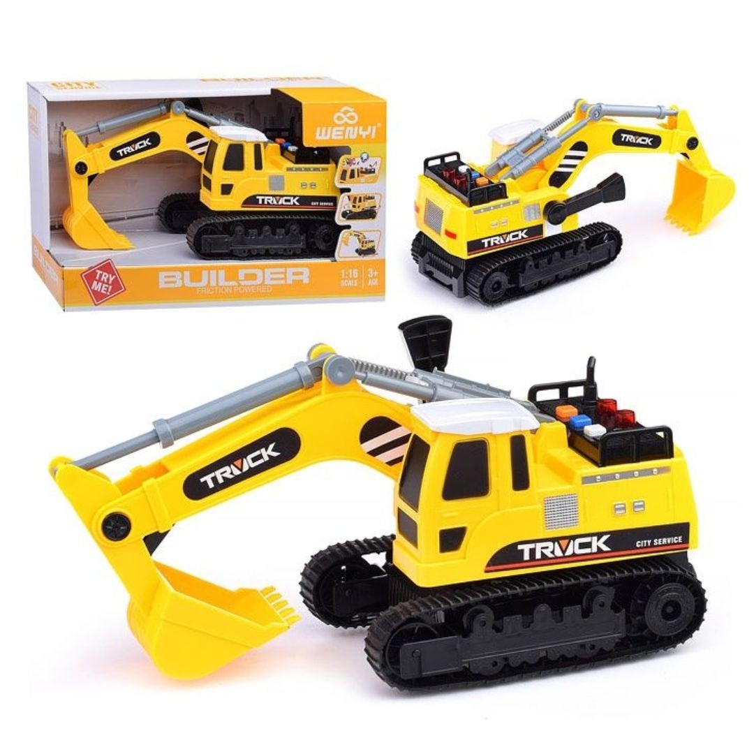 WENYI Igračka bager sa muzikom WY450A, Žuti