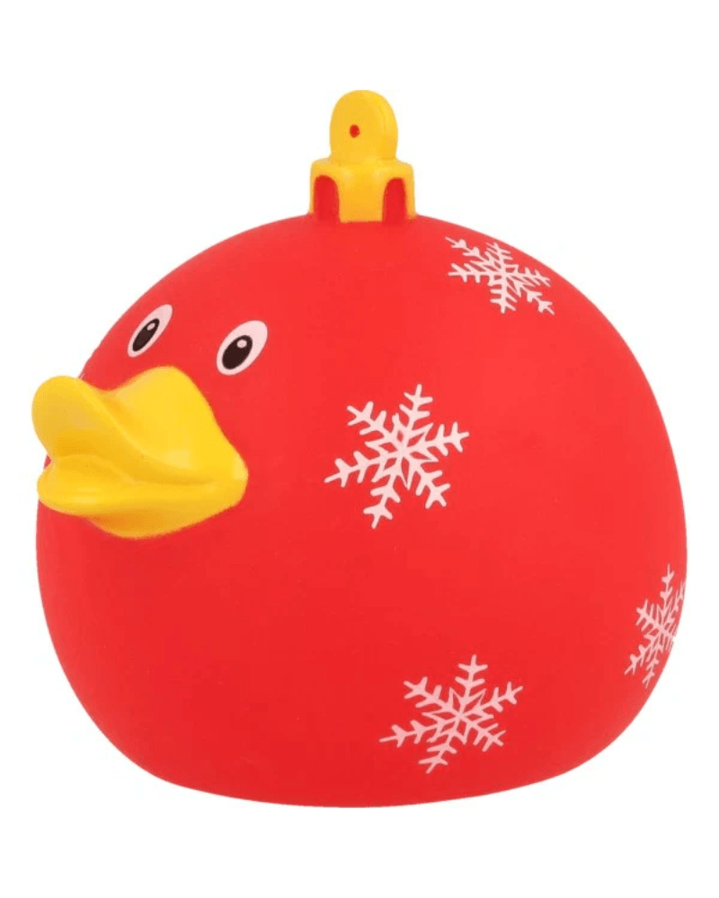 Lilalu Dekorativna figurica Patkica Christmas Ball, Crvena