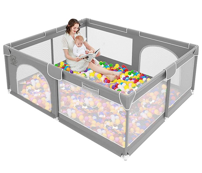 BBO Ogradica za igranje BBO 180x200x68cm siva