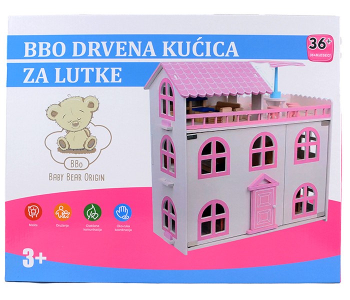 BBO BBO Igračka drvena kućica za lutke
