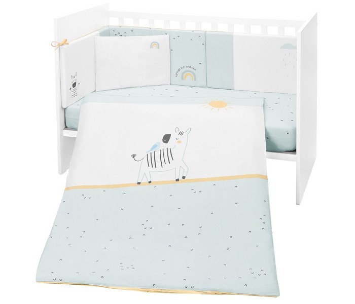 Kikkaboo Set posteljina Kikkaboo šestodjelna 60/120 stripy friends