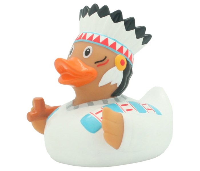Lilalu Gumena igračka Lilalu patka za kupanje Native American Chief