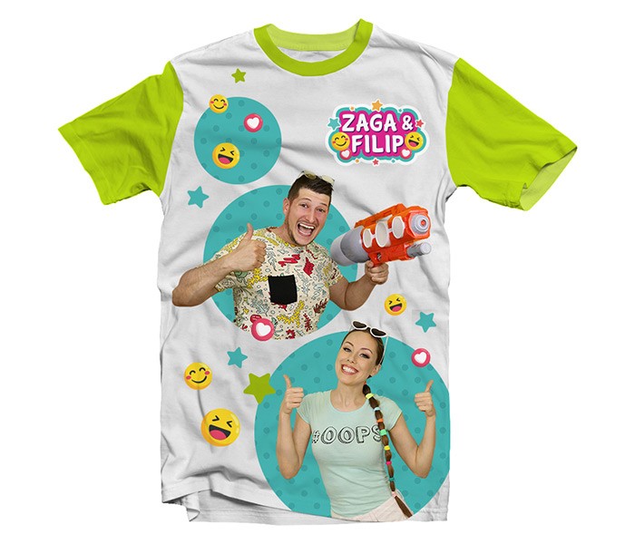 Zaga I Filip Djecija Majica Zaga I Filip Zelena, Velicina 12 Kratki Rukav