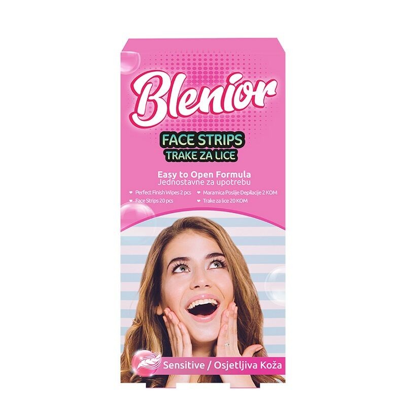 Blenior Face Strips 20 Pcs - Trake Za Depilaciju Lica Za Osjetljivu Kožu