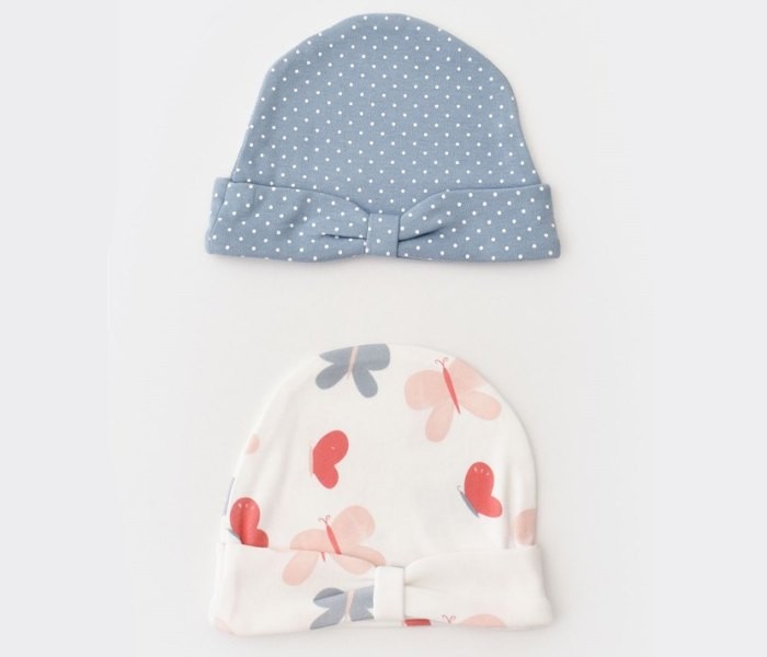 Kapa za bebe  BiOrganic cvijeće 2 dijela plava