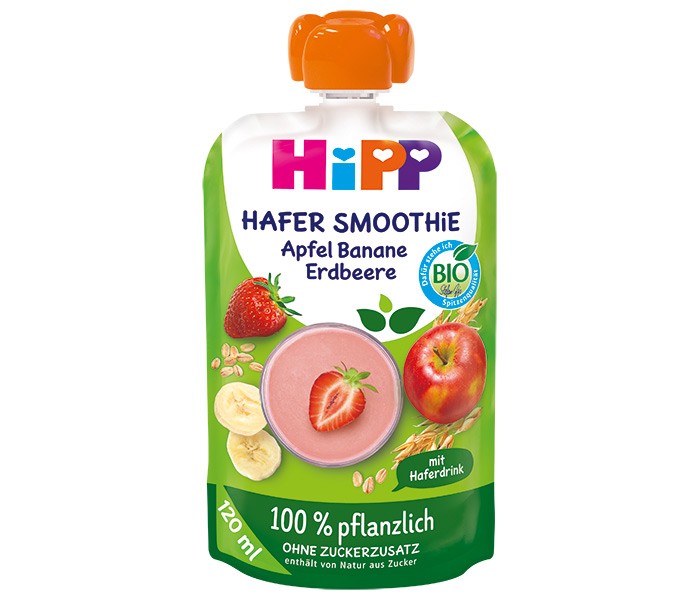 Voće u tubi - smoothie jabuka,banana, jagoda sa ovsenim napitkom 120ml