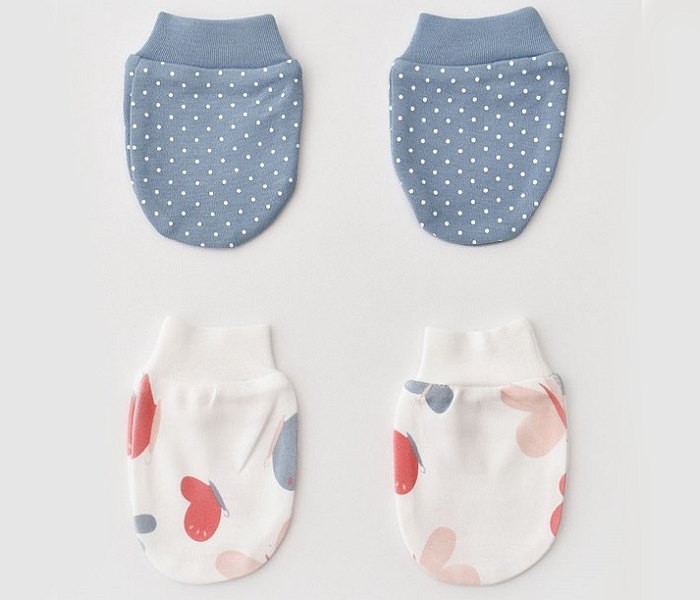 Rukavice za bebe BiOrganic 2 dijela crvene