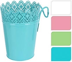 Progarden Saksija Za Cvjeće Dekorativna Met 13X9,6Cm Sa Kuk. Nosačem