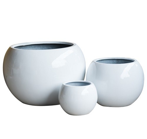 Chi-Na Arts Saksija Fiberglas L90Xw90Xh66Cm Matte Anthracite