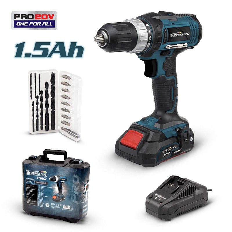Bormann Odvijac-Bušilica Akumulatorska Li-Ion 20V 1X2.0Ah Bbp3000