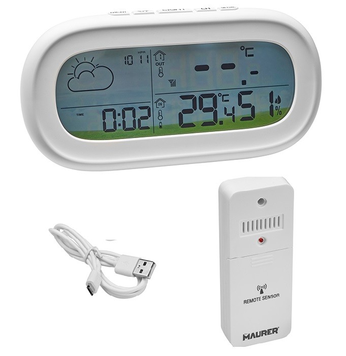 Maurer Digitalna meteorološka stanica sa USB punjačem i daljinskim