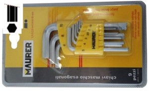 MAURER Ključevi imbus ravni na PVC držaču 1.510mm 9/1