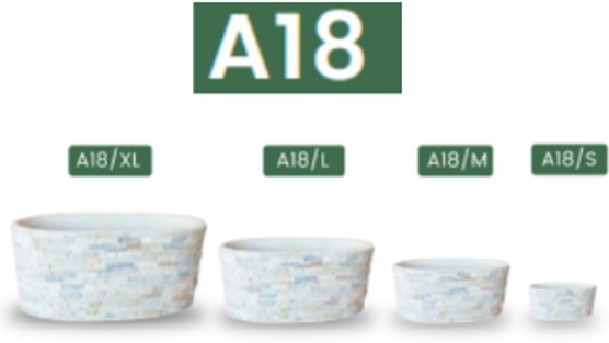 Baufixit Saksija Fiberstone Mozaik W89Xh43Cm50Kg A18Xl-89-43