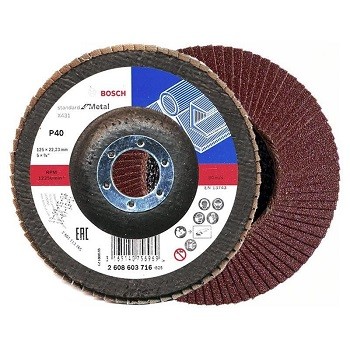 BOSCH PRIBOR Brusni lamelni disk za metal 115mm 60G ravni X431