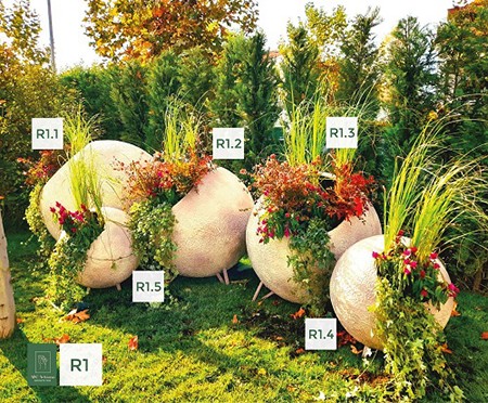 Baufixit Saksija Fiberstone Bijela W110Xh120Cm70Kg R1-3-110-1