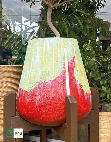 Baufixit Saksija Fiberstone Ručno Oslikana W30Xh55Cm15Kg P43-30-55