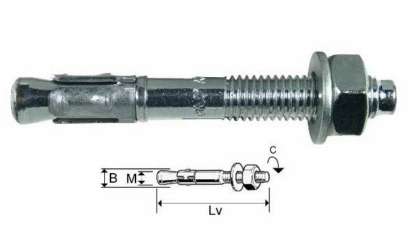 MAURER ITALIJA Anker tipla čelična s navrtkom MBN 12x110mm