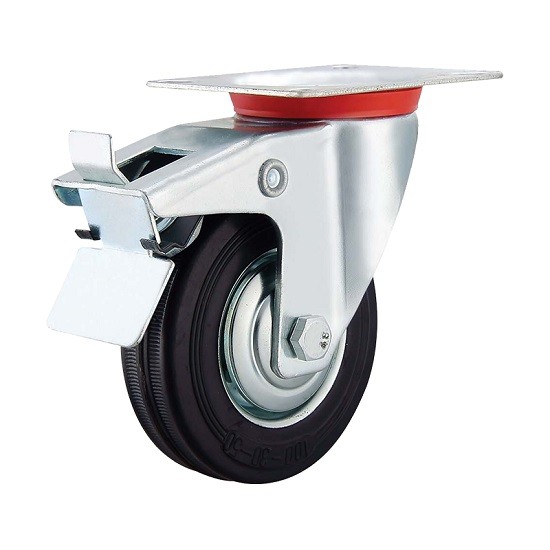 Bormann Točak Gumeni Fi 160Mm,Nos. 150Kg,Rotira. Sa Kočnicom Bht9011