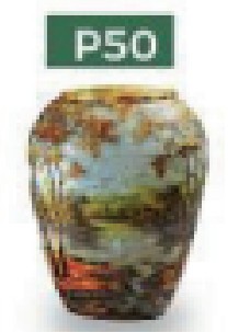 Baufixit Saksija Fiberstone Ručno Oslikana W30Xh60Cm15Kg P50-30-60