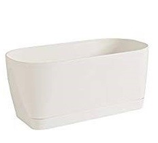 Saksija plastična 30x15cm bijela 5L FLOWERBOX 30