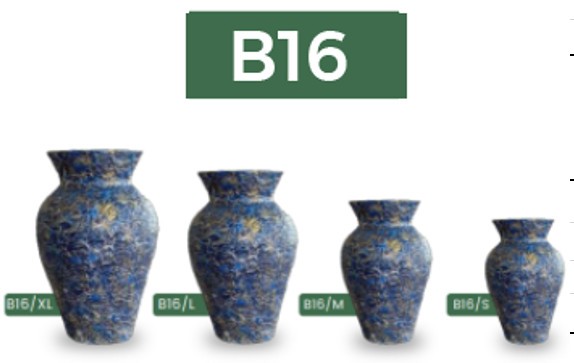 Baufixit Saksija Fiberstone Ručno Oslikana W63Xh95Cm35Kg B16Xl-63-95