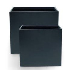 CHINA ARTS Žardinjera fiberglas L90xW90xH60cm Matte Anthracite