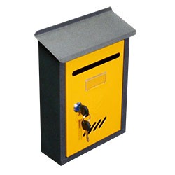 Poštansko sanduče 290x75x200mm Tip 03 crno/oker