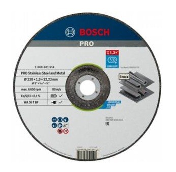 Bosch Pribor Rezna Ploča Za Inox 230X1.9Mm Standard Ispupčena Wa36R